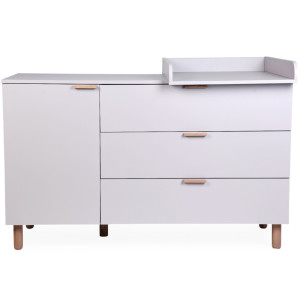 Commode 3 tiroirs + plan à langer en bois "Cosy Clay" Childhome