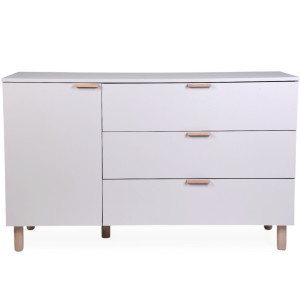 Commode 3 tiroirs + plan à langer en bois "Cosy Clay" Childhome