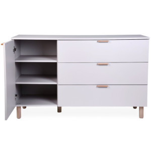 Commode 3 tiroirs + plan à langer en bois "Cosy Clay" Childhome
