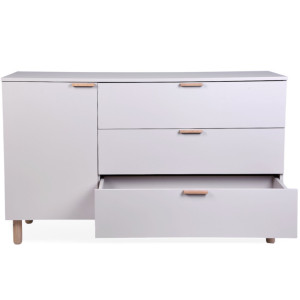 Commode 3 tiroirs + plan à langer en bois "Cosy Clay" Childhome