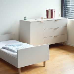 Commode 3 tiroirs + plan à langer en bois "Cosy Clay" Childhome