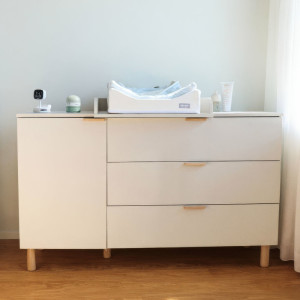 Commode 3 tiroirs + plan à langer en bois "Cosy Clay" Childhome