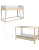 Lit junior convertible en bois Perch Nest "Blanc/Bouleau" 90x200