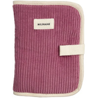 Protège carnet de santé en velours côtelé Edgar "Rose Nude"