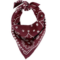 Foulard en coton Oscar "Bandana Rouge Grenat" (Petit) Milinane
