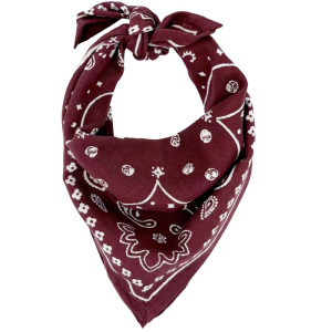 Foulard en coton Oscar "Bandana Rouge Grenat" (Petit) Milinane