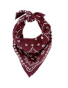 Foulard en coton Oscar "Bandana Rouge Grenat" (Petit)