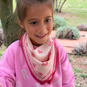 Foulard en coton Oscar "Sweetheart Rose" (Petit) Milinane