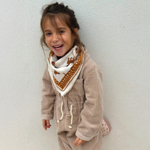 Foulard en coton Oscar "Tigre Milk" (Petit) Milinane