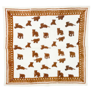 Foulard en coton Oscar "Tigre Milk" (Petit) Milinane