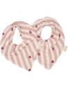 Bavoirs bandana en mousseline de coton bio et éponge Mael "Candy Cane" Milinane