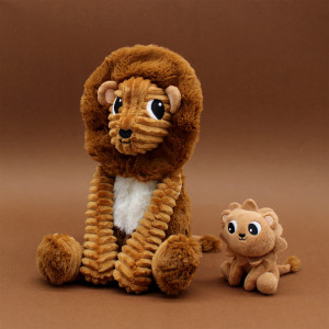 Peluche Ptipotos Lion Papa + Bébé "Cassonnade" Déglingos
