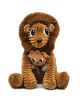 Peluche Ptipotos Lion Papa + Bébé "Cassonnade" (26 cm)