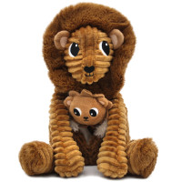 Peluche Ptipotos Lion Papa + Bébé "Cassonnade" (26 cm)