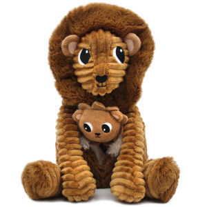 Peluche Ptipotos Lion Papa + Bébé "Cassonnade" Déglingos