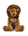 Peluche Ptipotos Lion Papa + Bébé "Cassonnade" (26 cm)