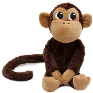 Peluche Ptipotos Singe Maman + Bébé "Chocolat" Déglingos