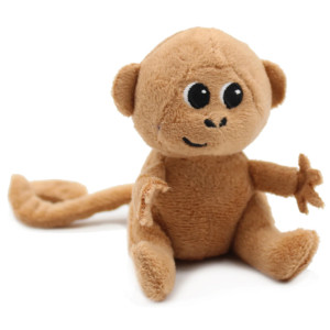 Peluche Ptipotos Singe Maman + Bébé "Chocolat" Déglingos