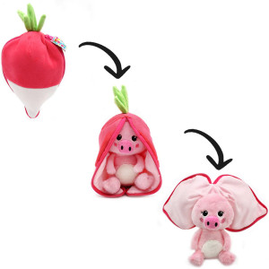 Peluche Flipetz "Piglet le Cochon & Radis" Déglingos