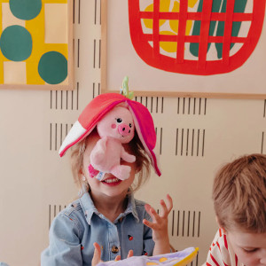 Peluche Flipetz "Piglet le Cochon & Radis" Déglingos