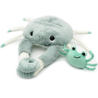 Peluche Ptipotos Crabe Maman + Bébé "Menthe" (46 cm)