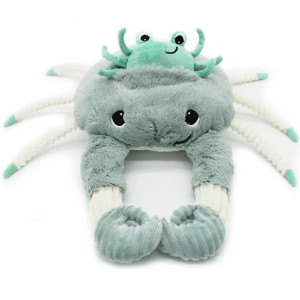 Peluche Ptipotos Crabe Maman + Bébé "Menthe" (46 cm) Déglingos