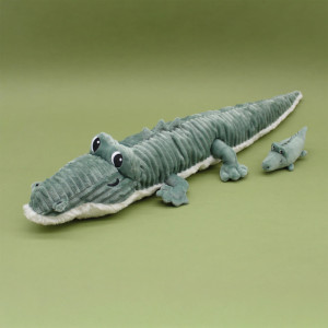 Peluche Ptipotos Crocodile Maman + Bébé "Vert" (60 cm) Deglingos