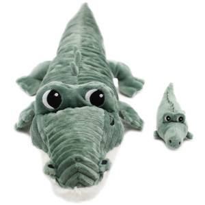 Peluche Ptipotos Crocodile Maman + Bébé "Vert" (60 cm) Deglingos