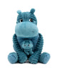 Peluche Ptipotos Hippopotame Maman + Bébé "Bleu" (27 cm)