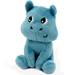 Peluche Ptipotos Hippopotame Maman + Bébé "Bleu" (27 cm)