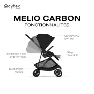  Poussette Cybex Melio Carbon 6 "Candy Pink" (2026)