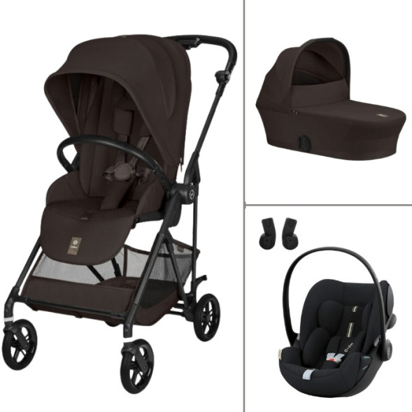  Poussette Melio Carbon 6 + Nacelle "Chocolate Brown" + Cloud G Plus