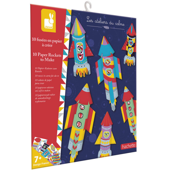 Kit Créatif "10 fusées en papier à créer" (7-10 ans)