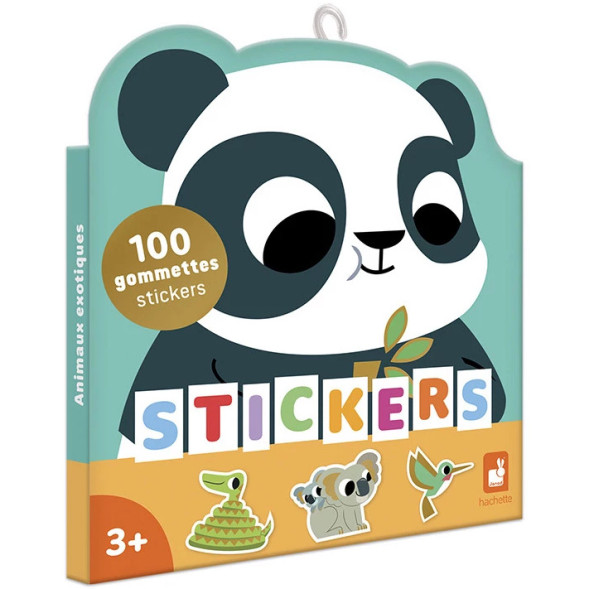 Pochette de 100 Gommettes "Animaux exotiques" (3 ans et +)