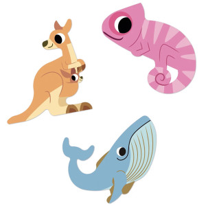 Gommettes "Animaux exotiques" (x100) Janod