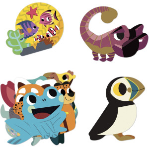 Gommettes "Animaux exotiques" (x100) Janod