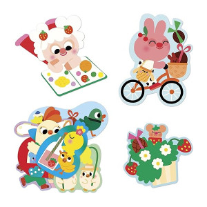 Pochette de 50 Grandes Gommettes "Printemps" (18 mois et +) Janod