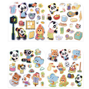 Cahier de stickers et Décors "Ma journée" (3-5 ans) Janod
