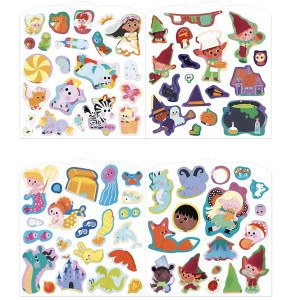 Cahier de stickers et Décors "Pays Magiques" (3-5 ans) Janod