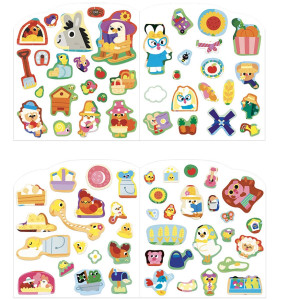 Cahier de stickers et Décors "La Ferme" (3-5 ans) Janod