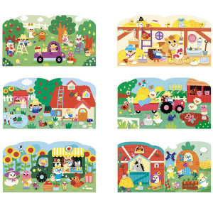 Cahier de stickers et Décors "La Ferme" (3-5 ans) Janod