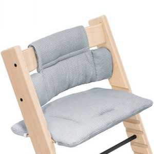 Coussin pour chaise Tripp Trapp en coton bio "Nordic Bleu" Stokke