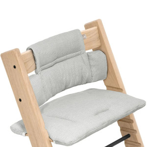 Coussin pour chaise Tripp Trapp en coton bio "Nordic Grey" Stokke