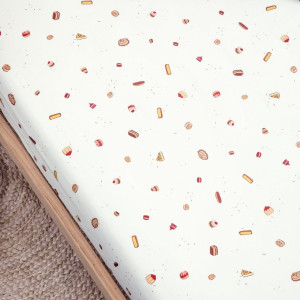 Drap housse 60x120 en coton bio "Gourmandises" Kadolis