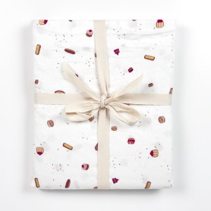 Drap housse 60x120 en coton bio "Gourmandises" Kadolis