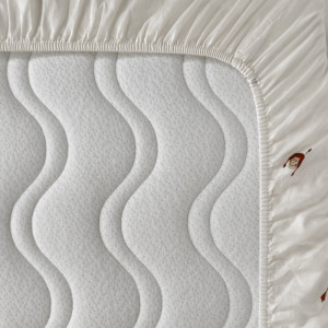 Drap housse 60x120 en coton bio "Petites Plumes" Kadolis