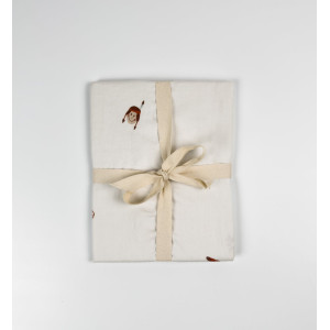 Drap housse 60x120 en coton bio "Petites Plumes" Kadolis