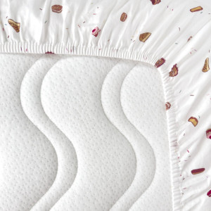 Drap housse 70x140 en coton bio "Gourmandises" Kadolis