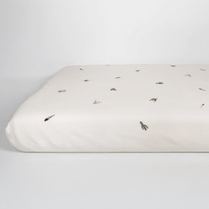 Drap housse 70x140 en coton bio "Petites Plumes" Kadolis