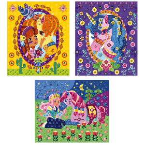 Coffret Créatif Mosaïques Poneys et Licornes (5-10 ans) 